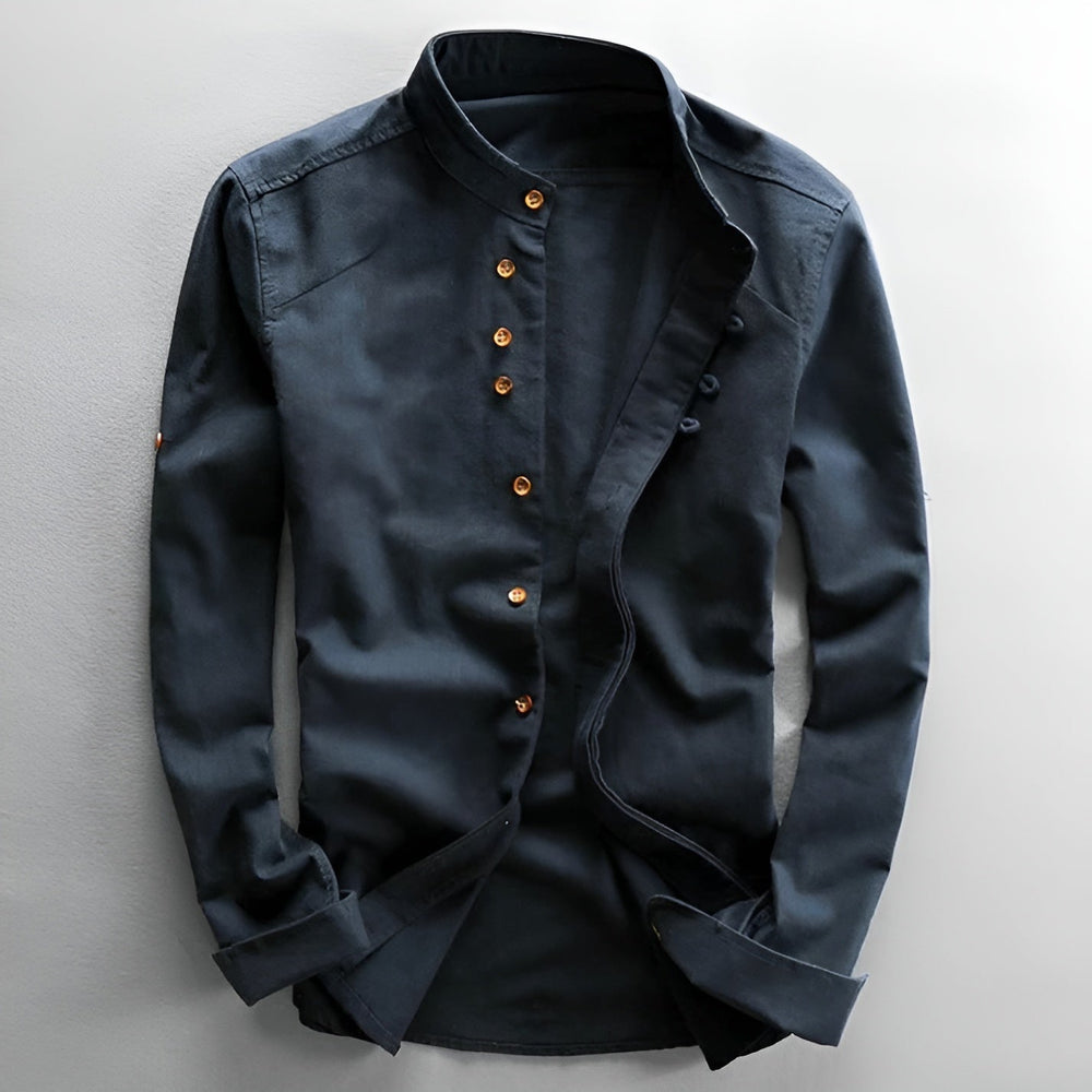 Anders Japanese-Style Linen Blend Shirt