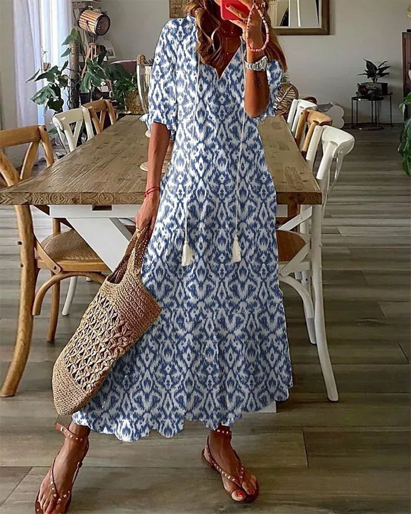 Anna | Boho V-Neck Dress