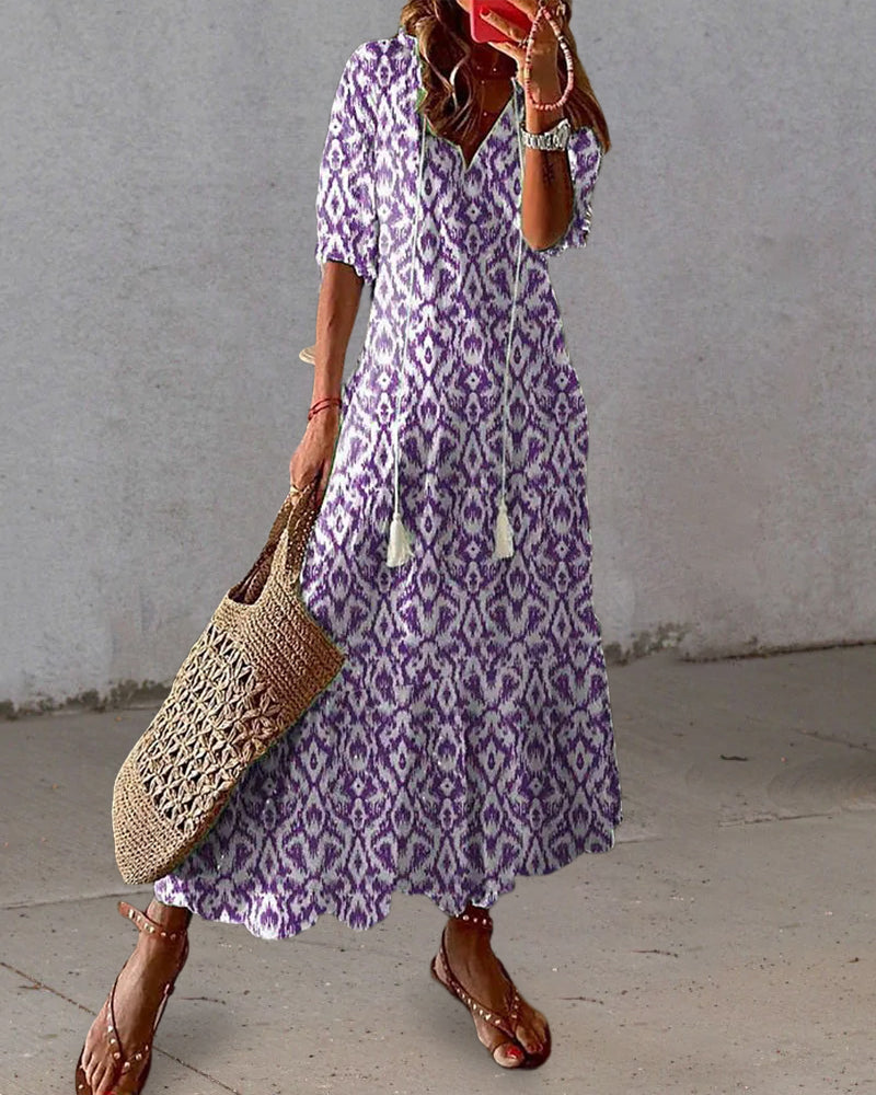 Anna | Boho V-Neck Dress