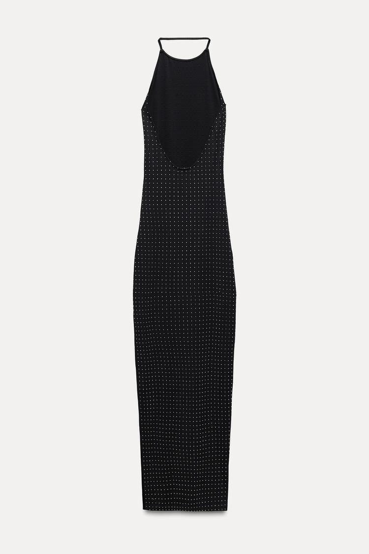 Halter Rhinestone Dress