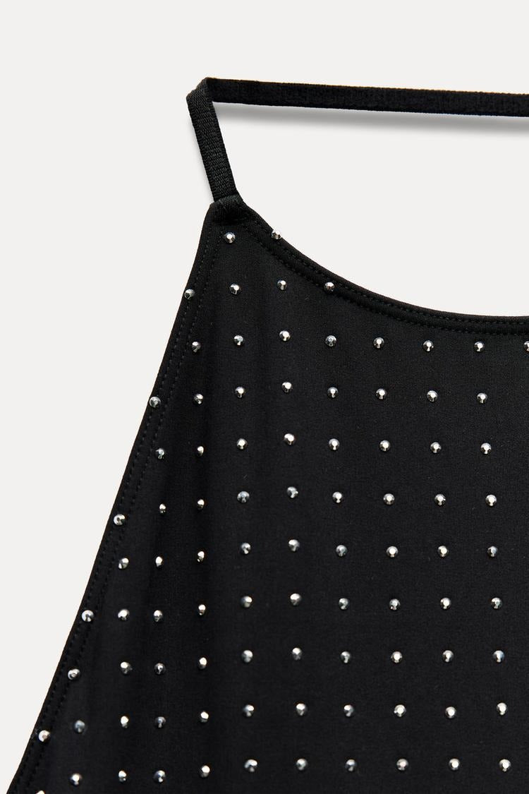 Halter Rhinestone Dress