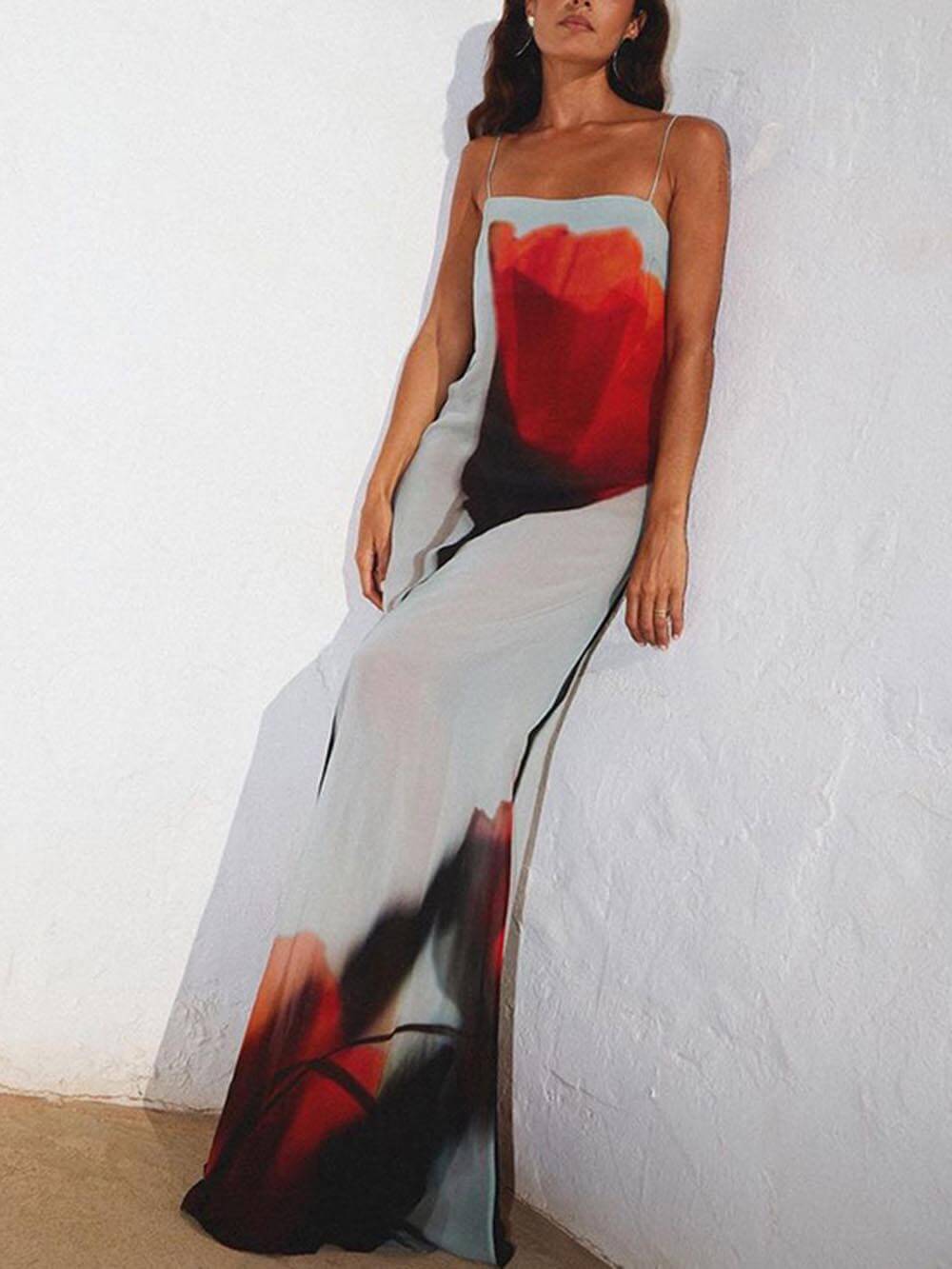 Maxikleid Tulip Print Maxi Dress