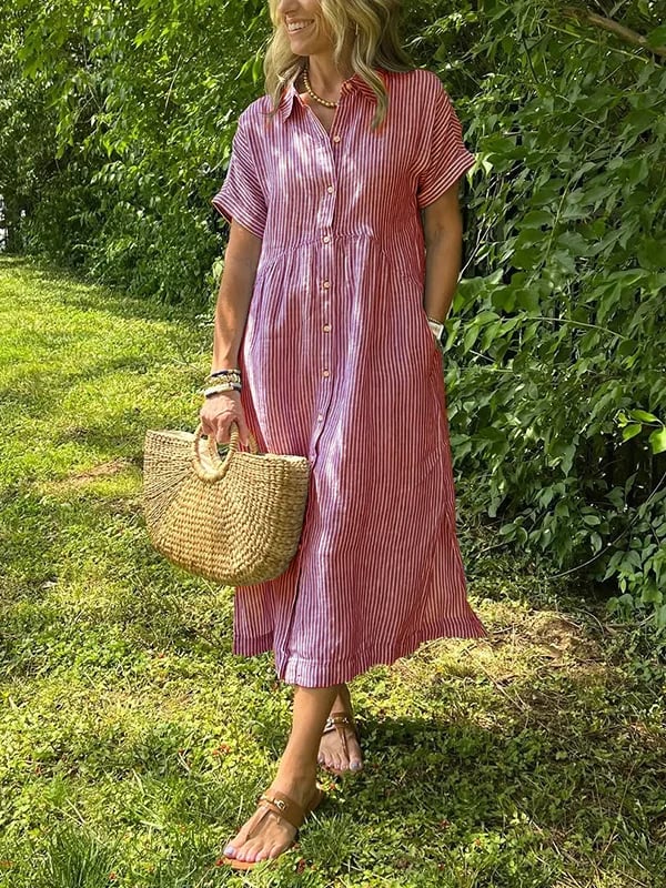 Amirah Elegant Stripe Dress