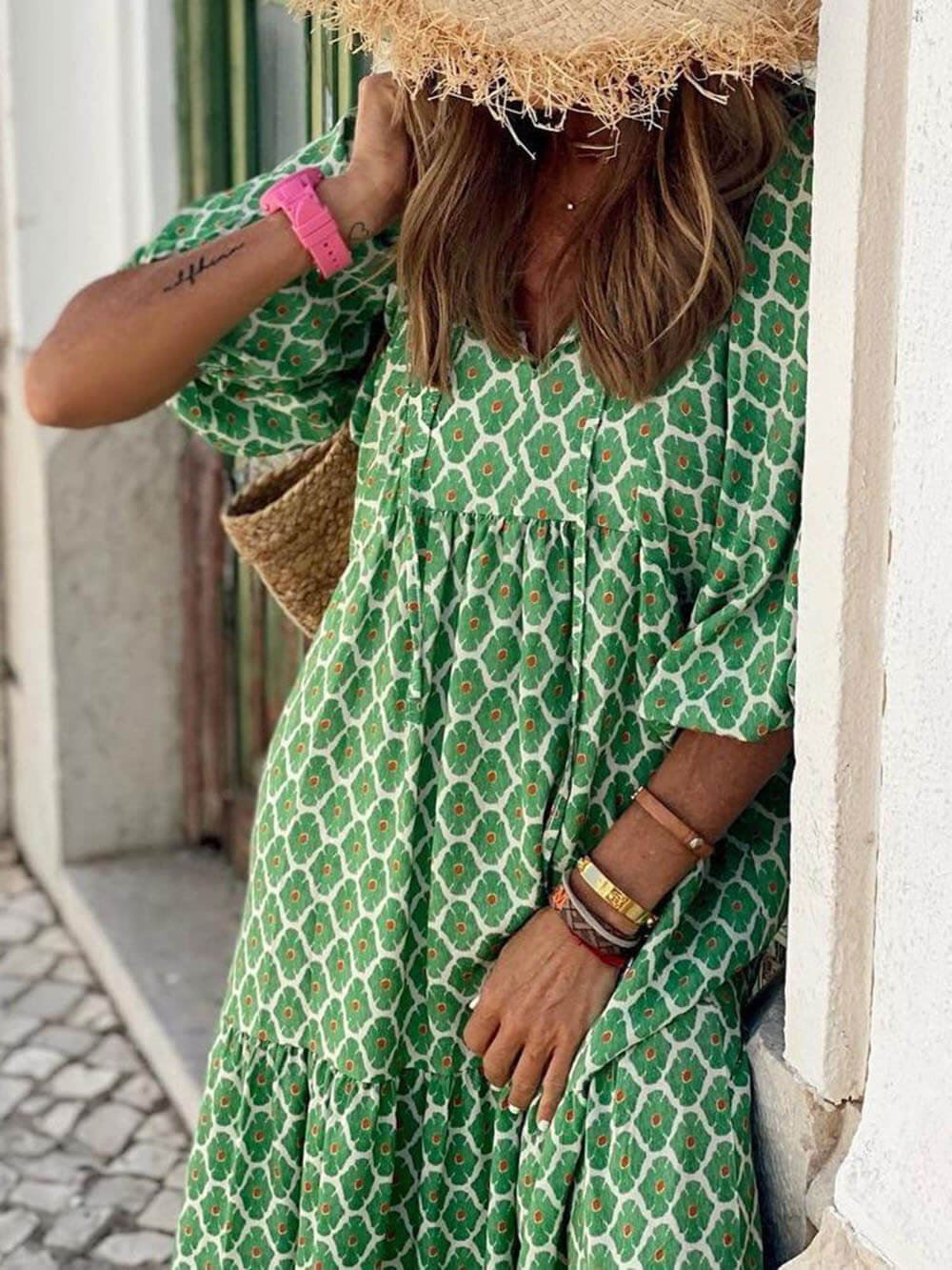 Ingrid Puff Sleeve Maxi Dress