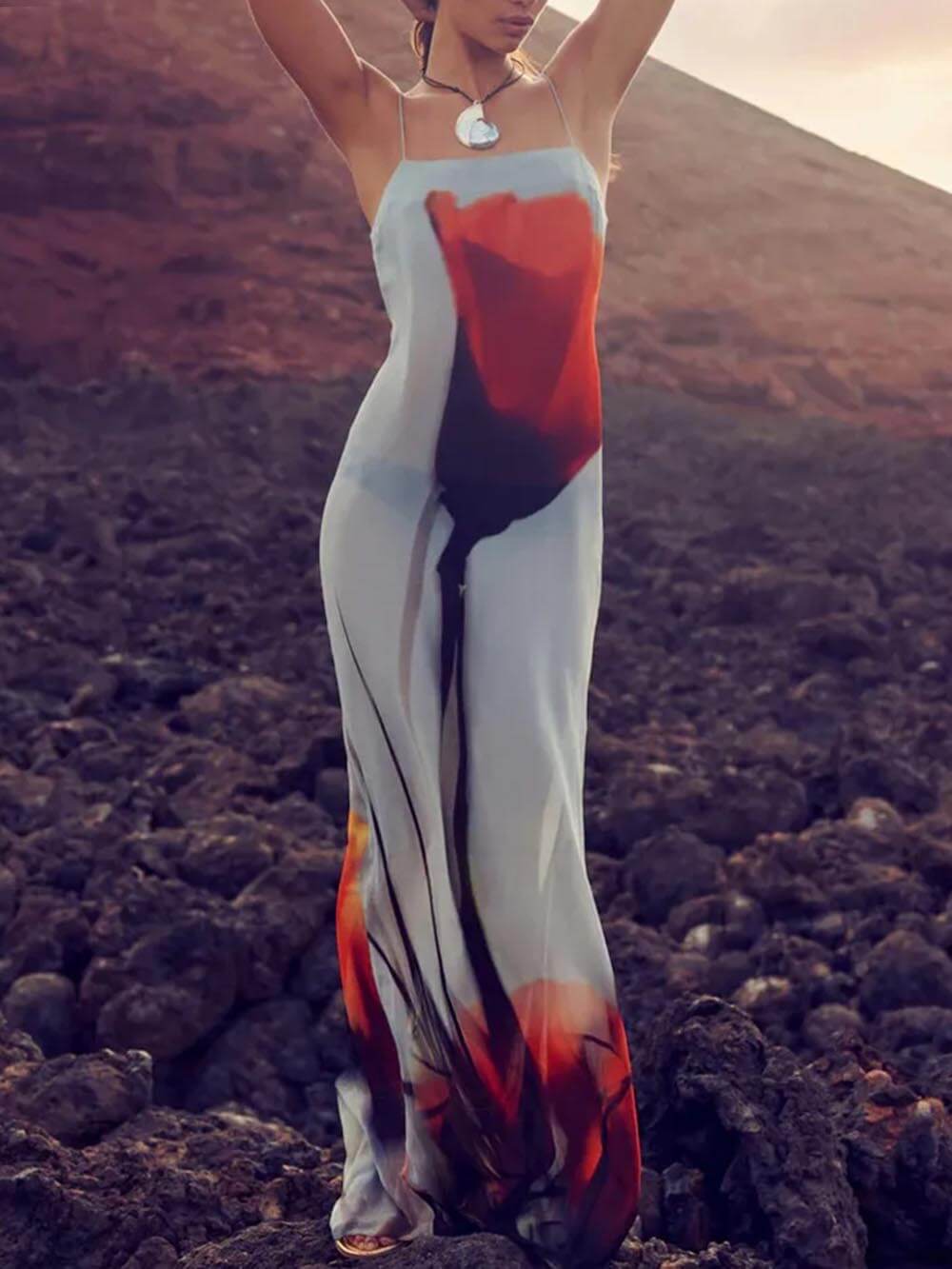 Maxikleid Tulip Print Maxi Dress