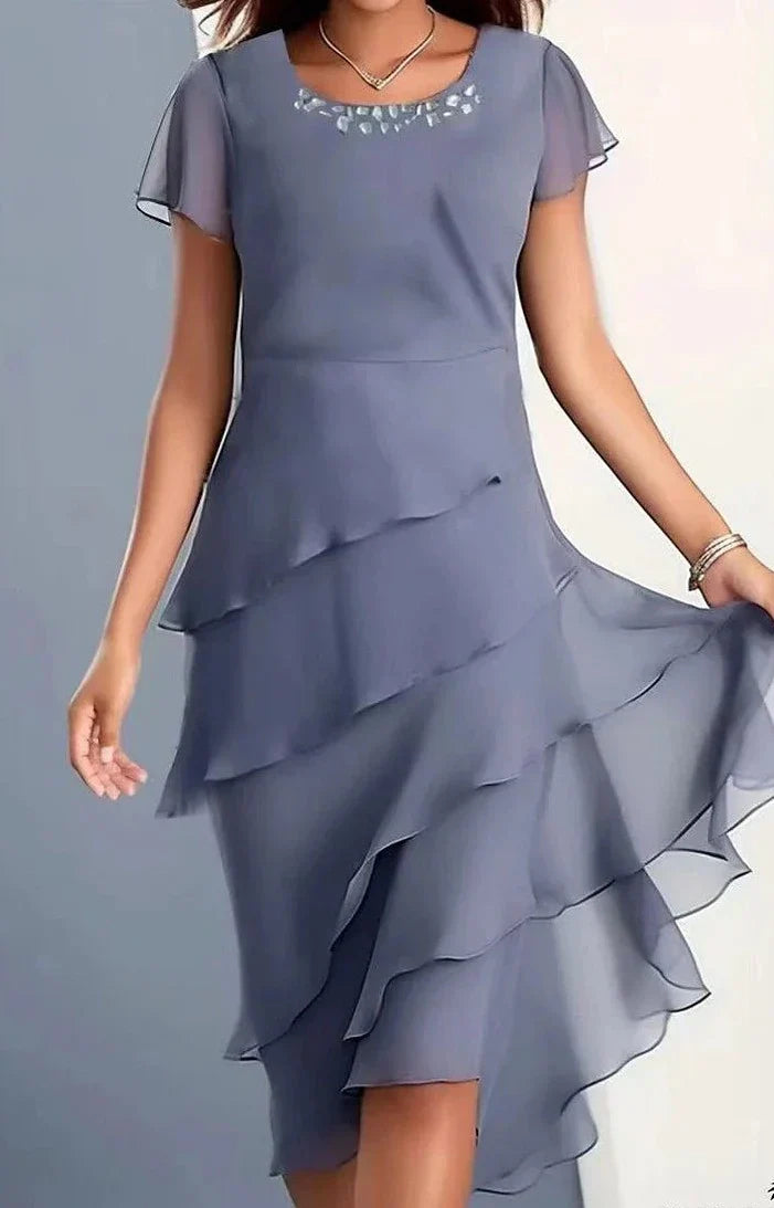 Karen Short-Sleeve Shift Dress