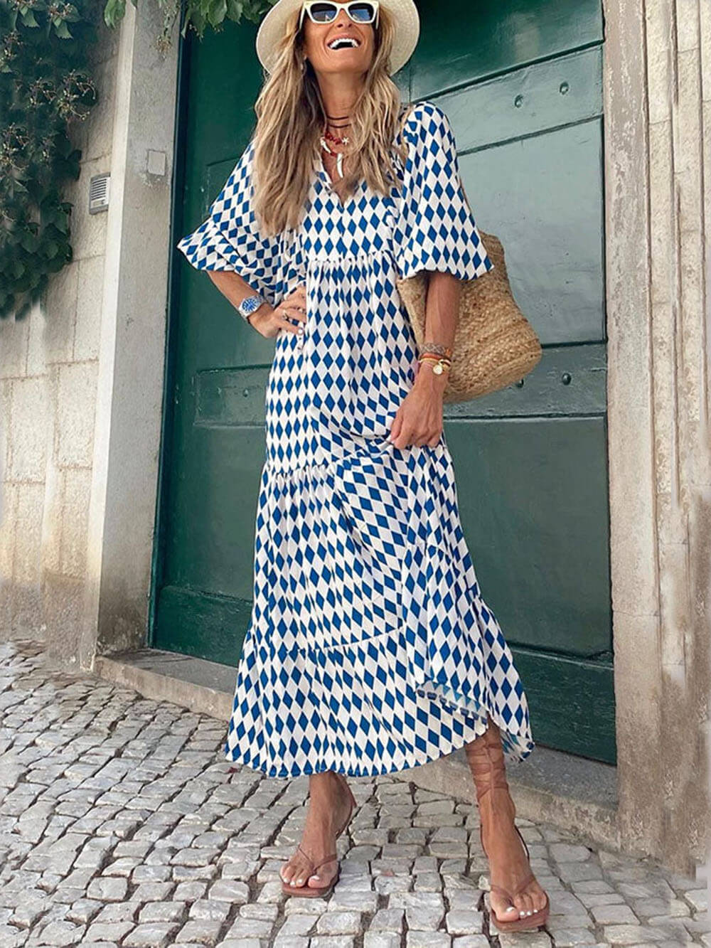 Ingrid Puff Sleeve Maxi Dress
