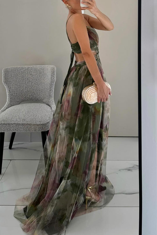 Elanisse Floral Print Maxi Dress