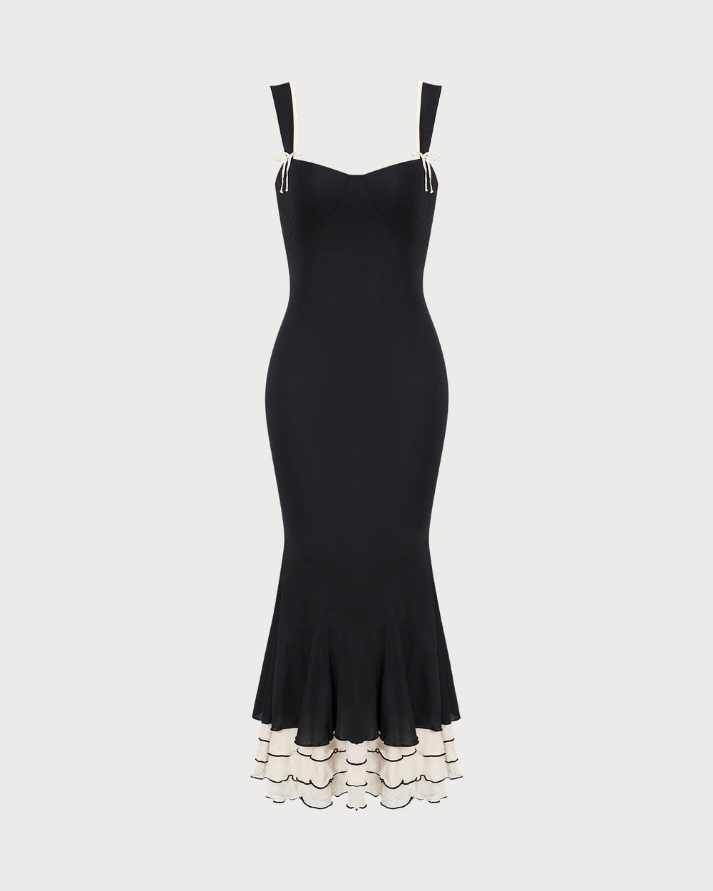 Vonne Sweetheart-Neck Bodycon Trumpet Maxi Dress