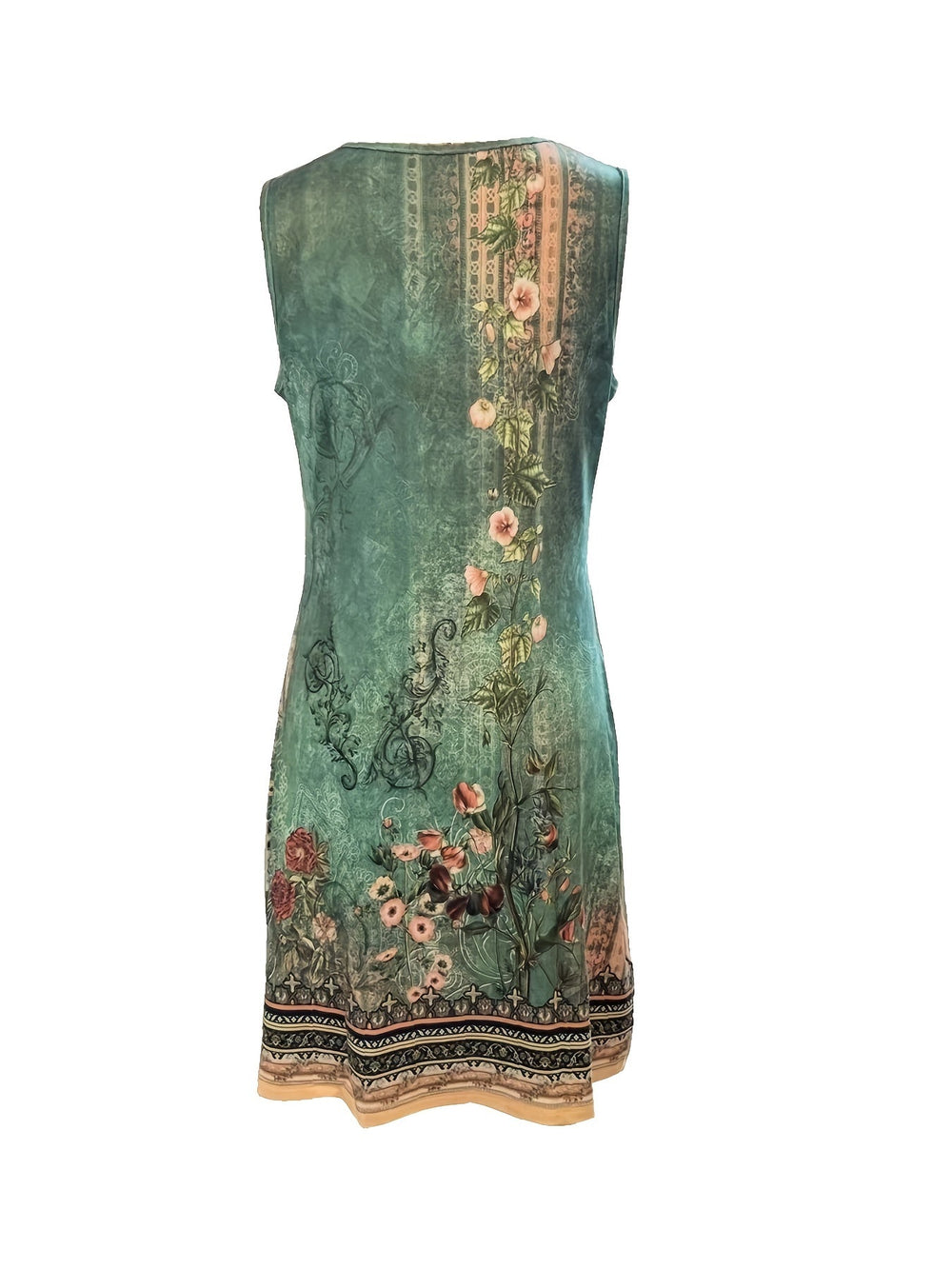 Harmoni Floral V-Neck Fit-and-Flare Dress