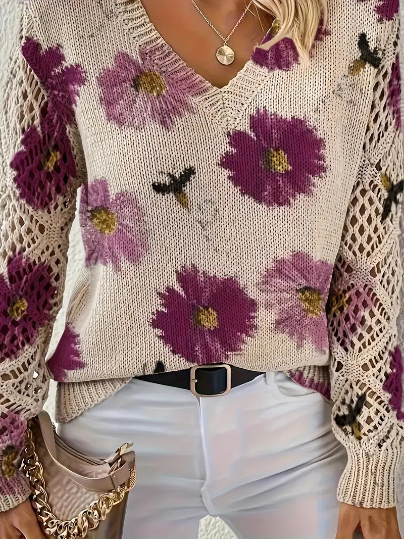 Rayuela Elegant Floral Sweater