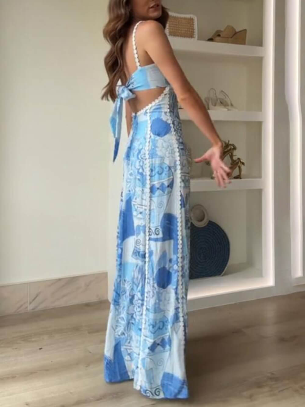 Abito Mediterranean Embroidered Summer Maxi Dress