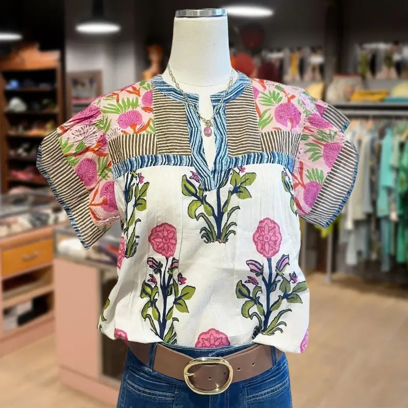 Idoia Floral Embroidery Top