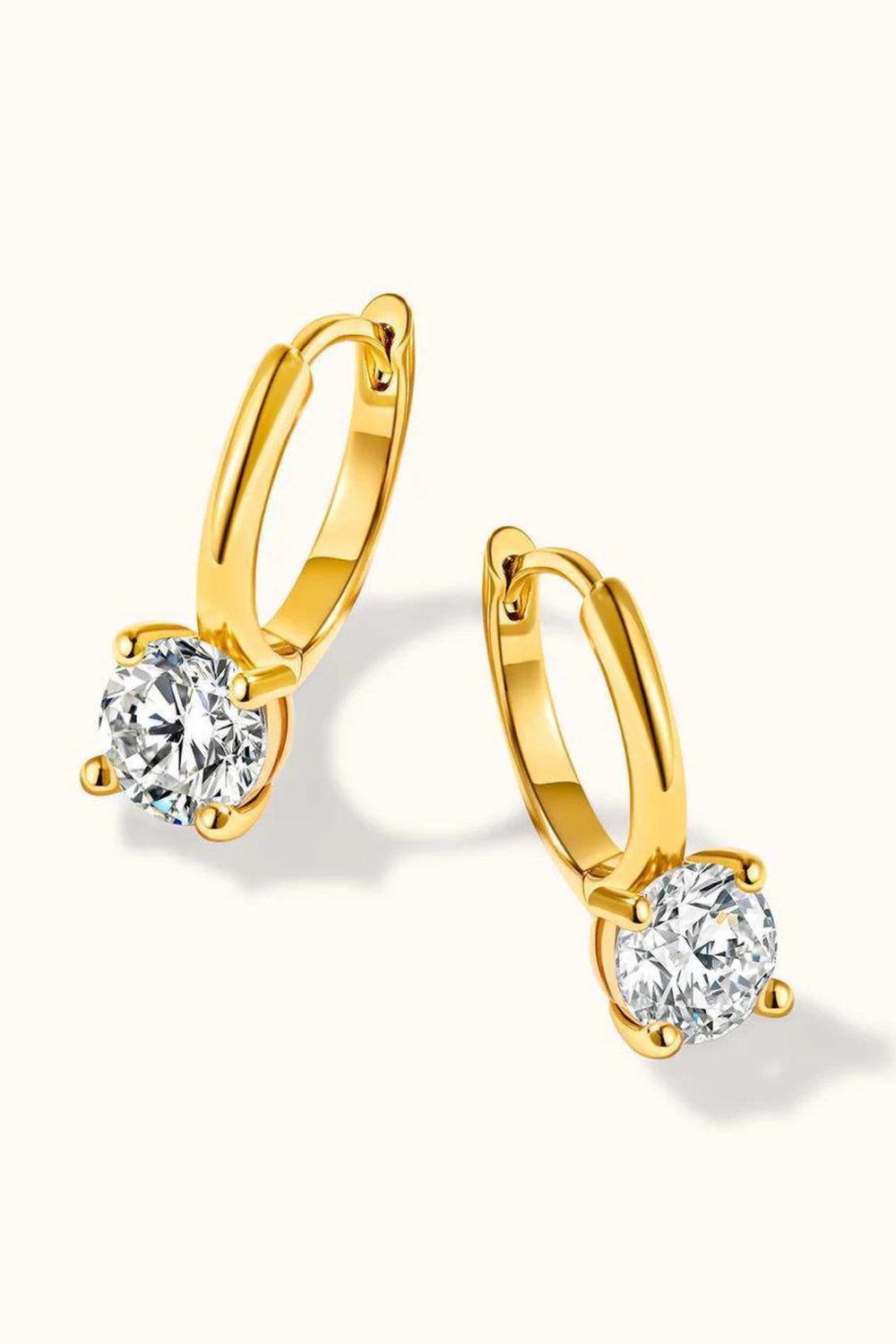 Lizette Pure Mind Gold Halo Drop Earrings Accessory