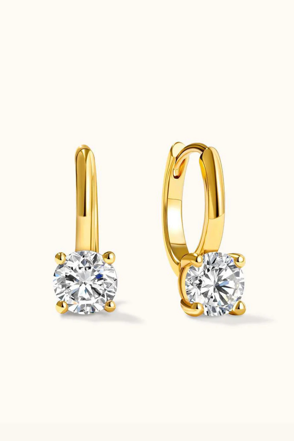 Lizette Pure Mind Gold Halo Drop Earrings Accessory