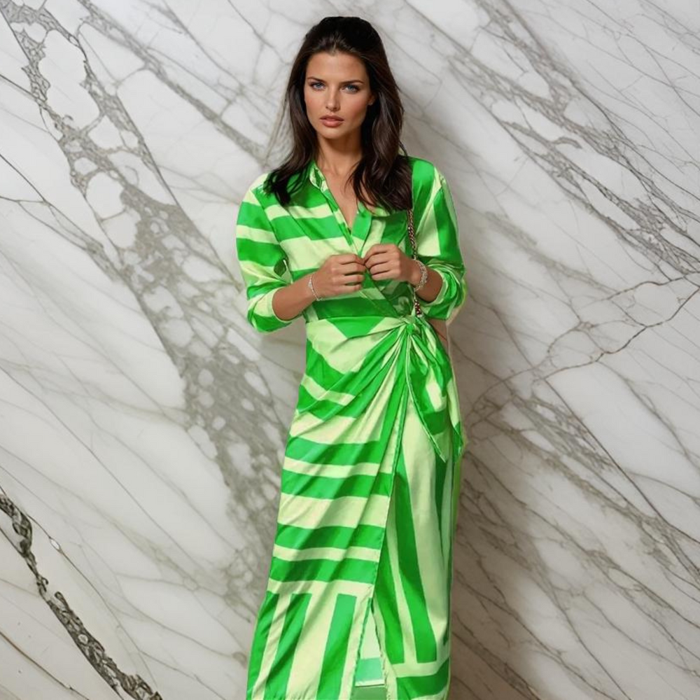 Clara Wrap Dress in Vibrant Print for Spring and Summer