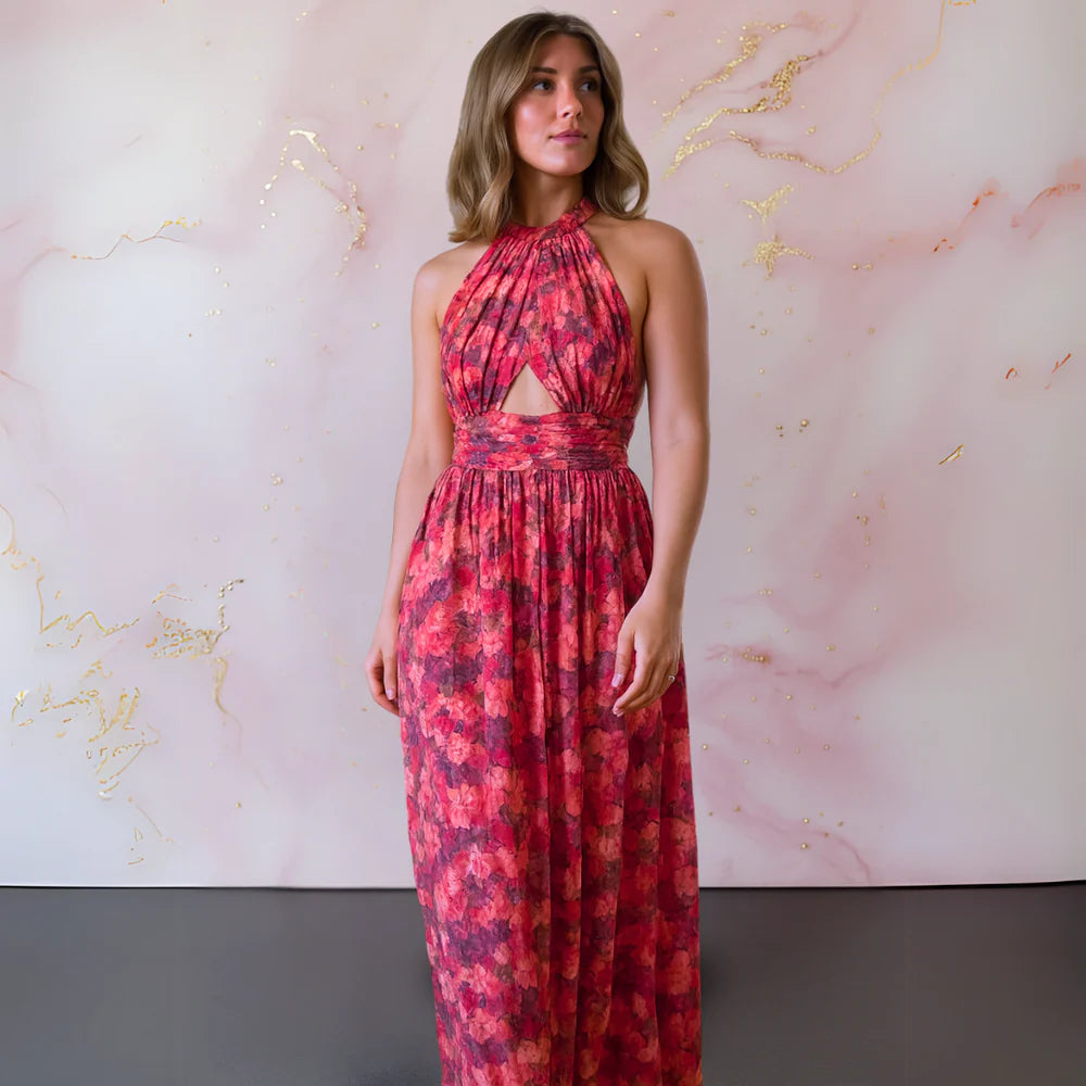 Veronica Floral Print Maxi Dress