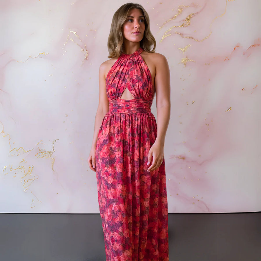 Veronica Floral Print Maxi Dress