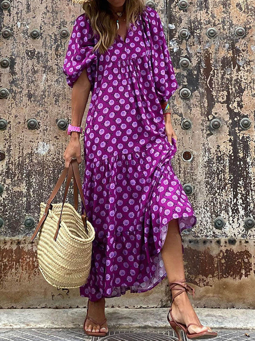 Aeryl Boho-Maxi Dress Print