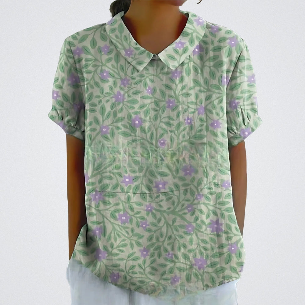 Sierra Floral Print Lightweight Blouse for Everyday Elegance