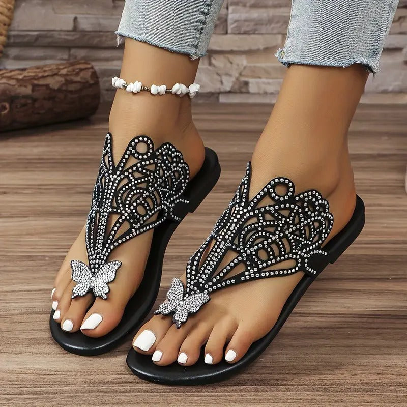 Ellie Faux Leather Cushioned Comfort Slide Sandals