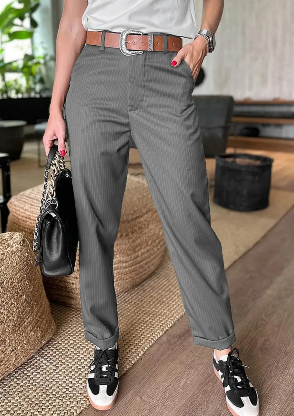 Thalindra Striped Suit Trousers