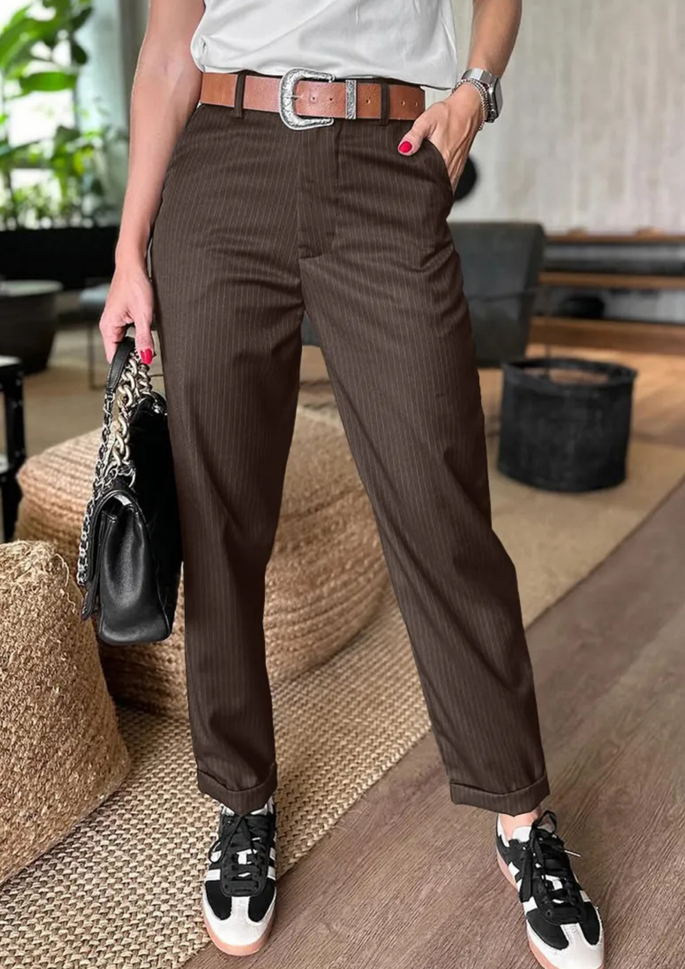 Thalindra Striped Suit Trousers