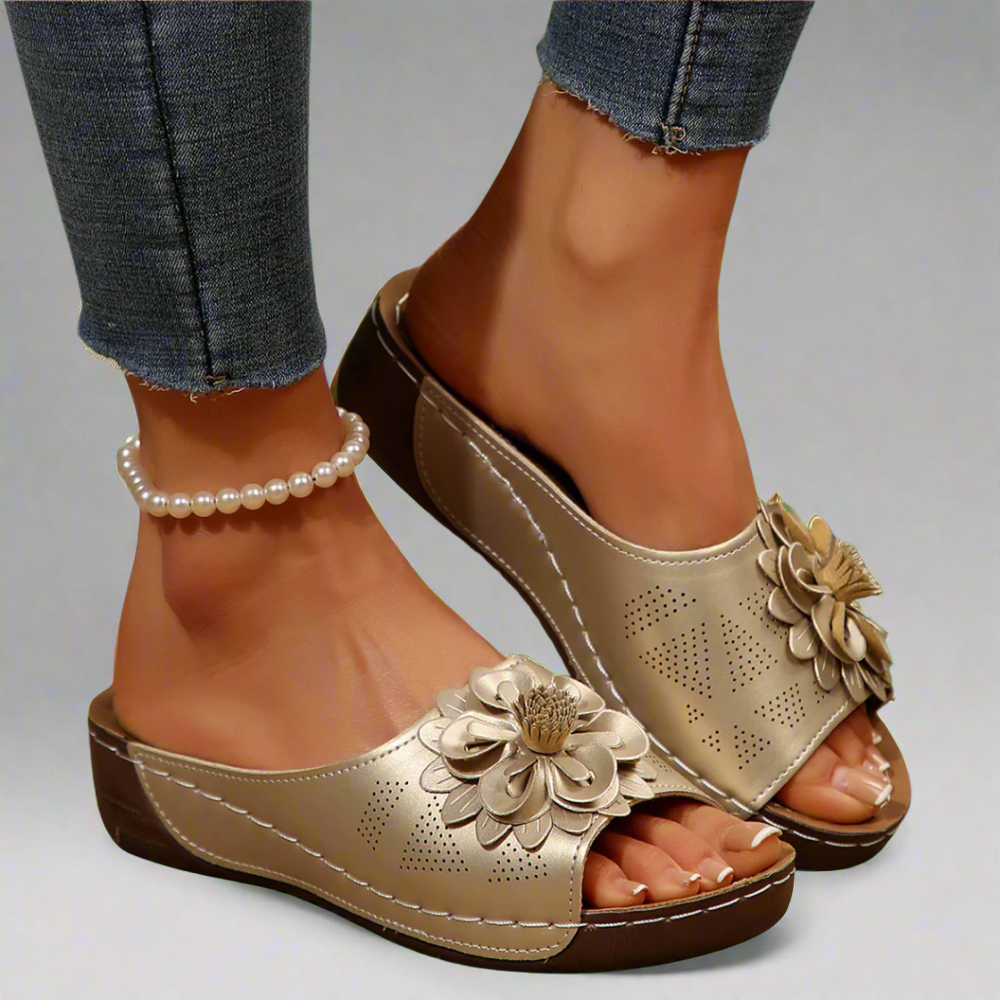 Kira Comfort Wedge Open-Toe Adjustable-Strap Sandals