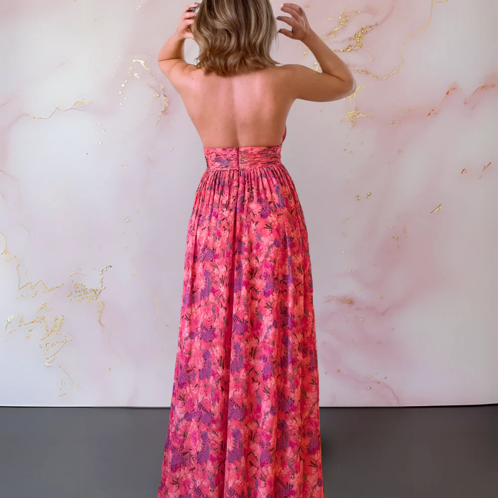 Veronica Floral Print Maxi Dress