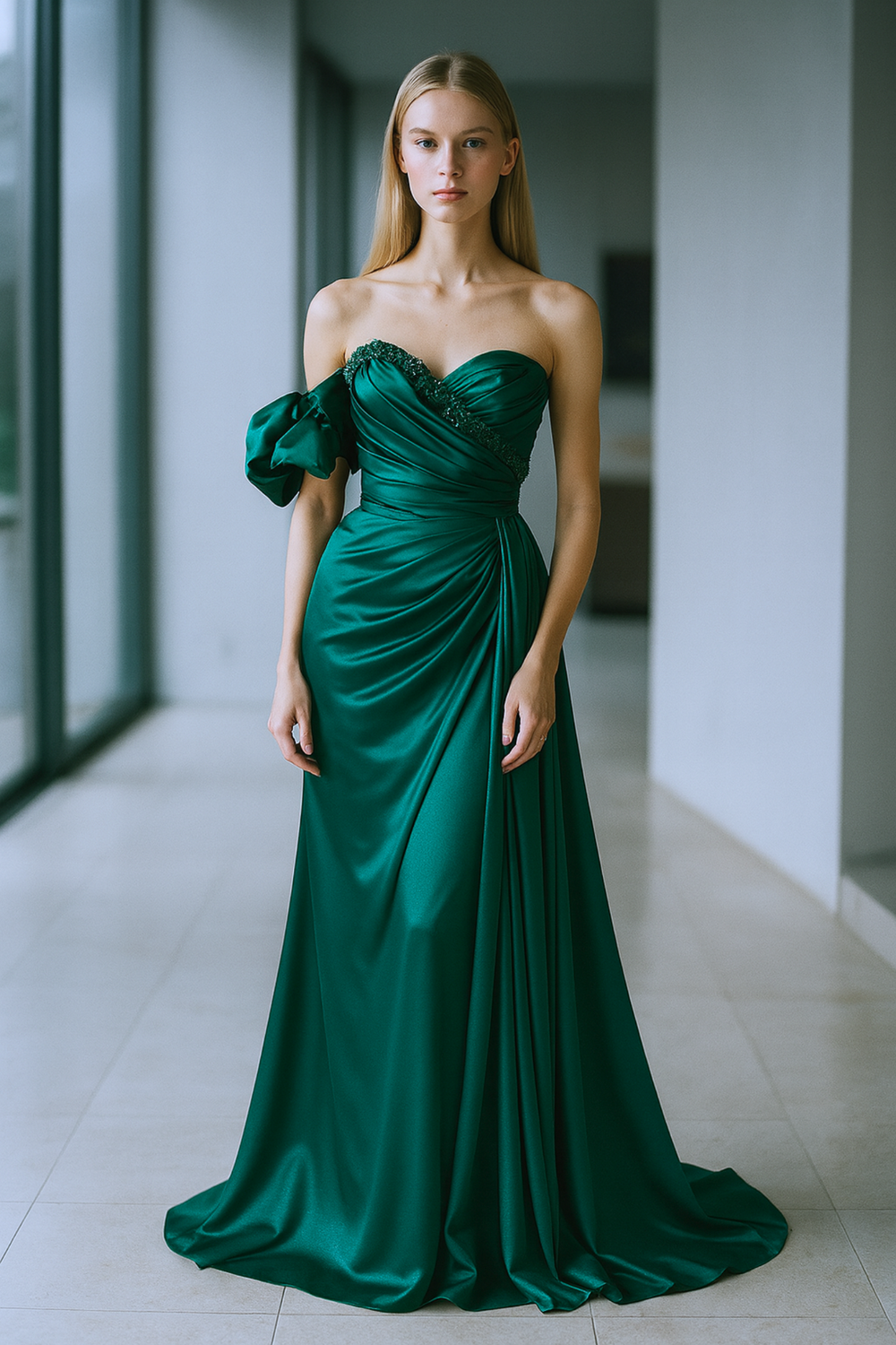 Daysha Elegant Floor-Length Evening Party Gown Dress