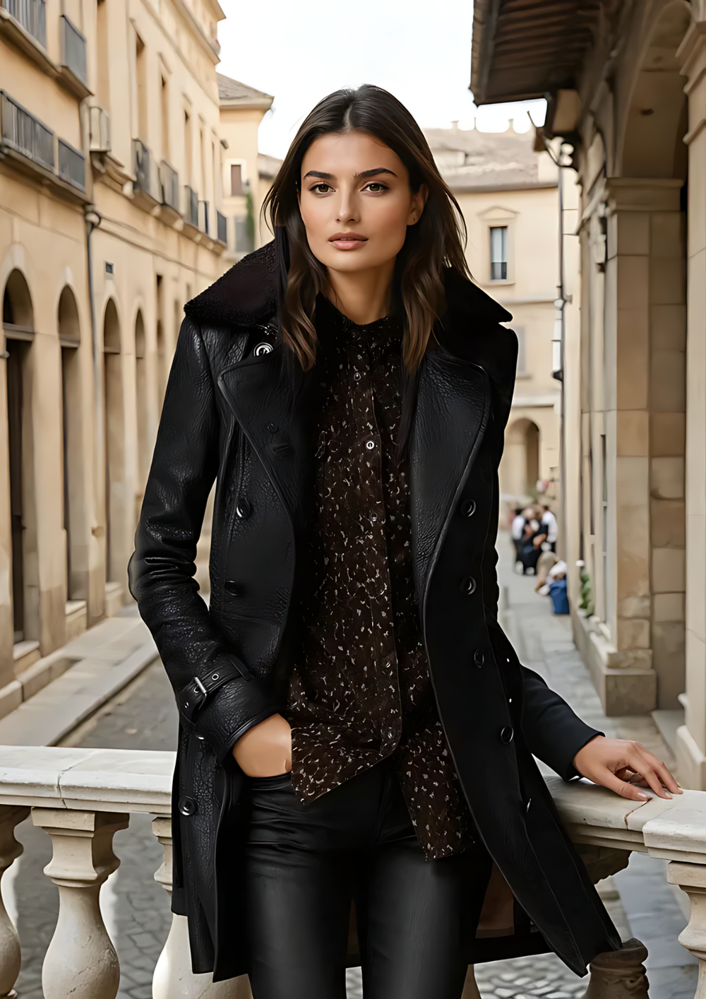Sava 3/4 Leather Coat
