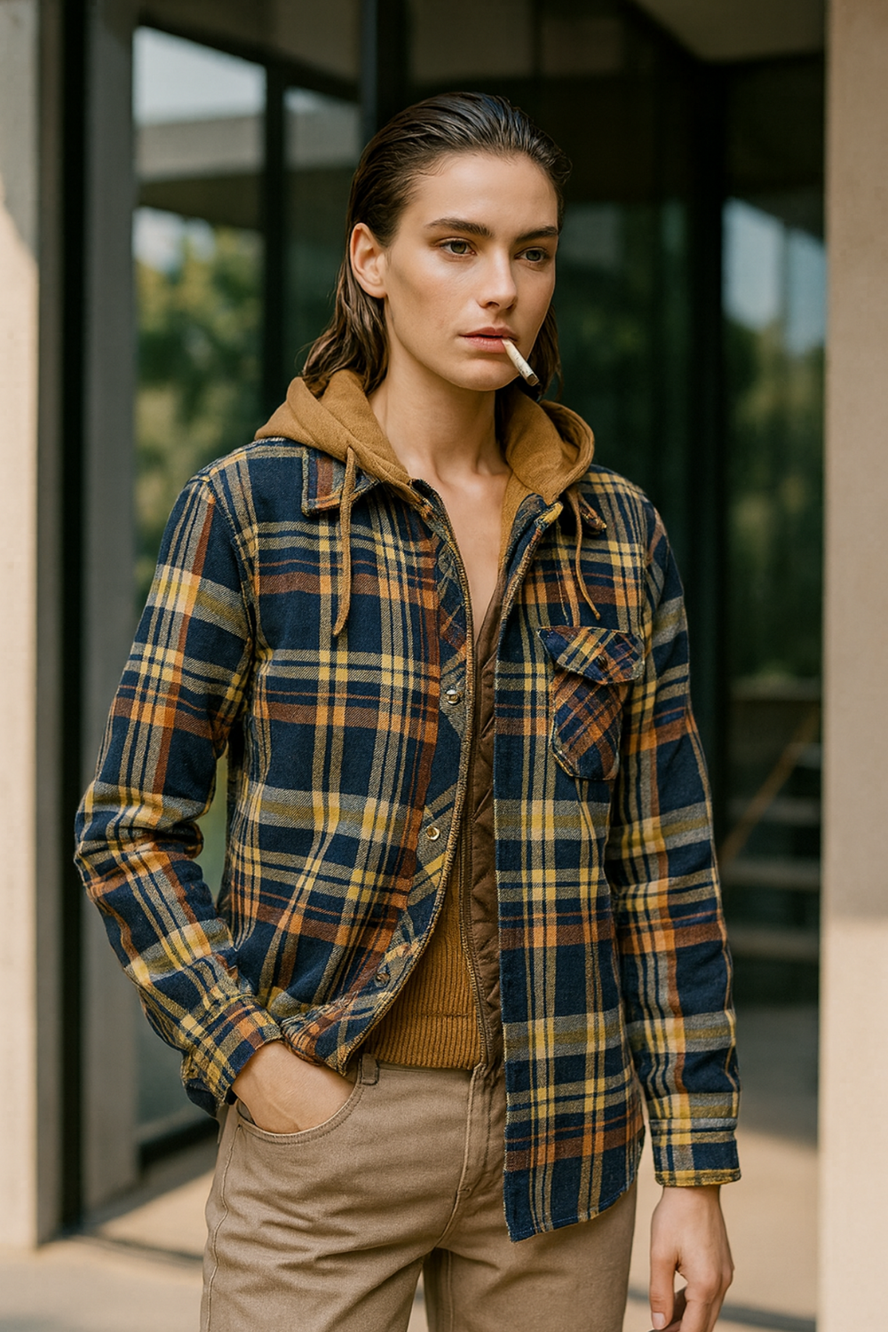 Harper Patchwork Geruite Jas
