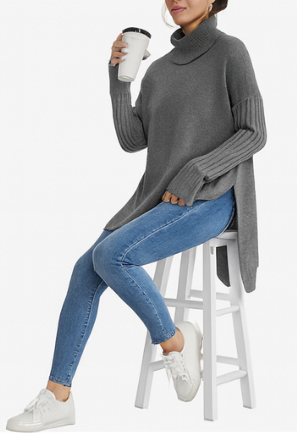 Bridgette Long Turtleneck Sweater