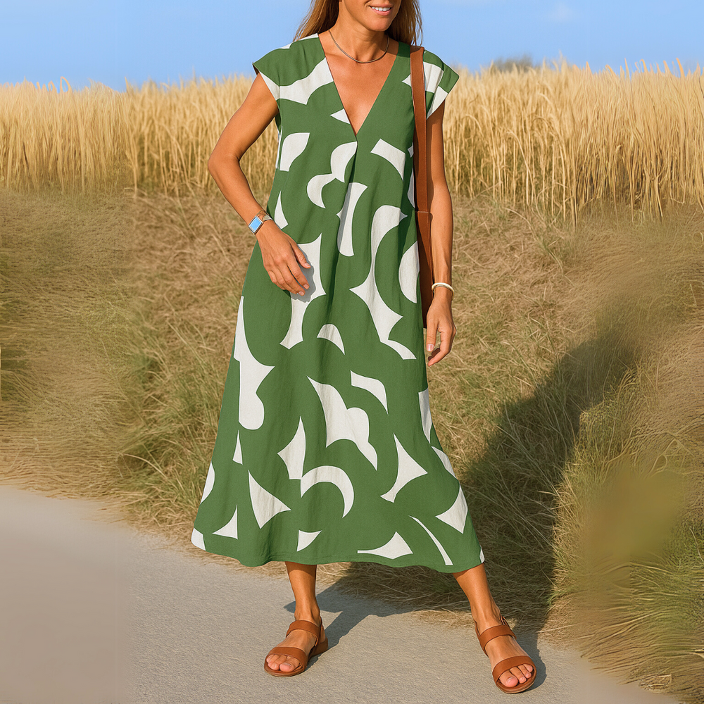 Valérie Flowing V-Neck Dress