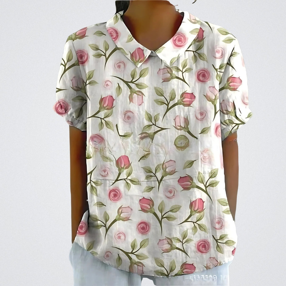 Sierra Floral Print Lightweight Blouse for Everyday Elegance