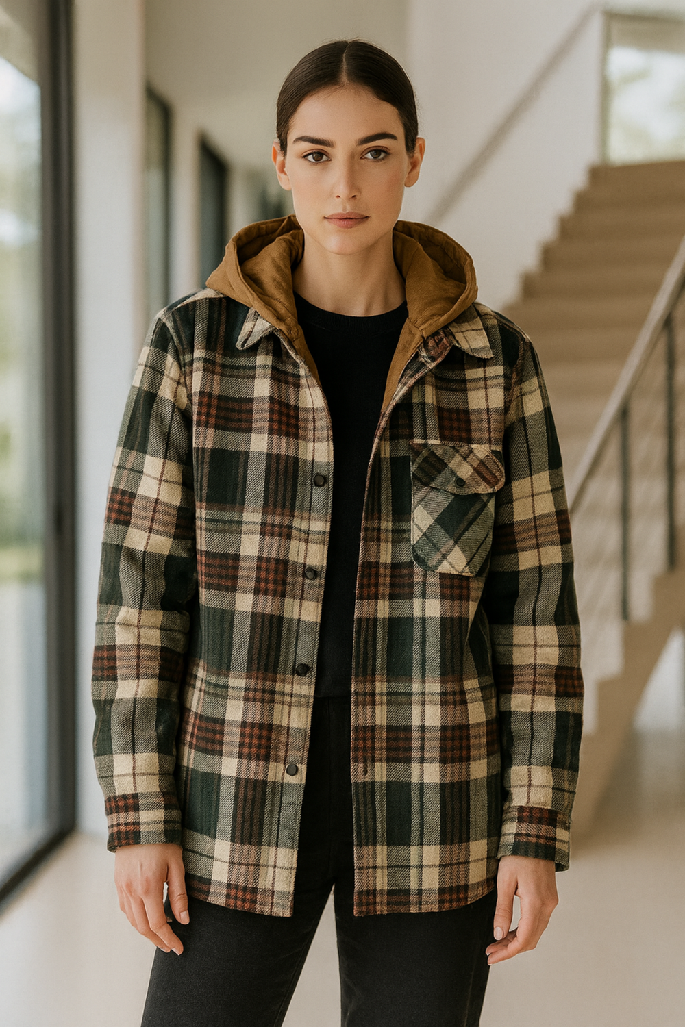 Harper Patchwork Geruite Jas