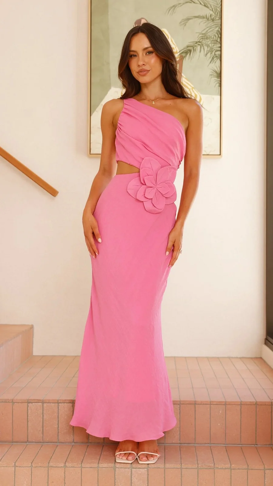Figurbetontes One-Shoulder-Maxikleid Maxi Dress