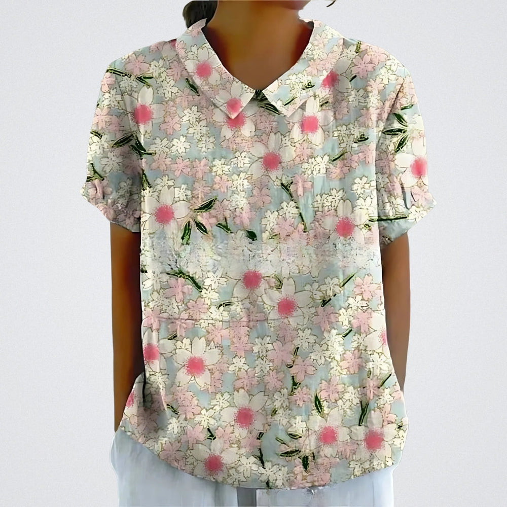 Sierra Floral Print Lightweight Blouse for Everyday Elegance