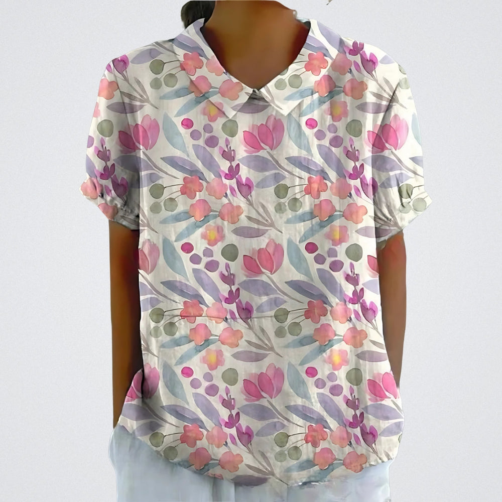 Sierra Floral Print Lightweight Blouse for Everyday Elegance