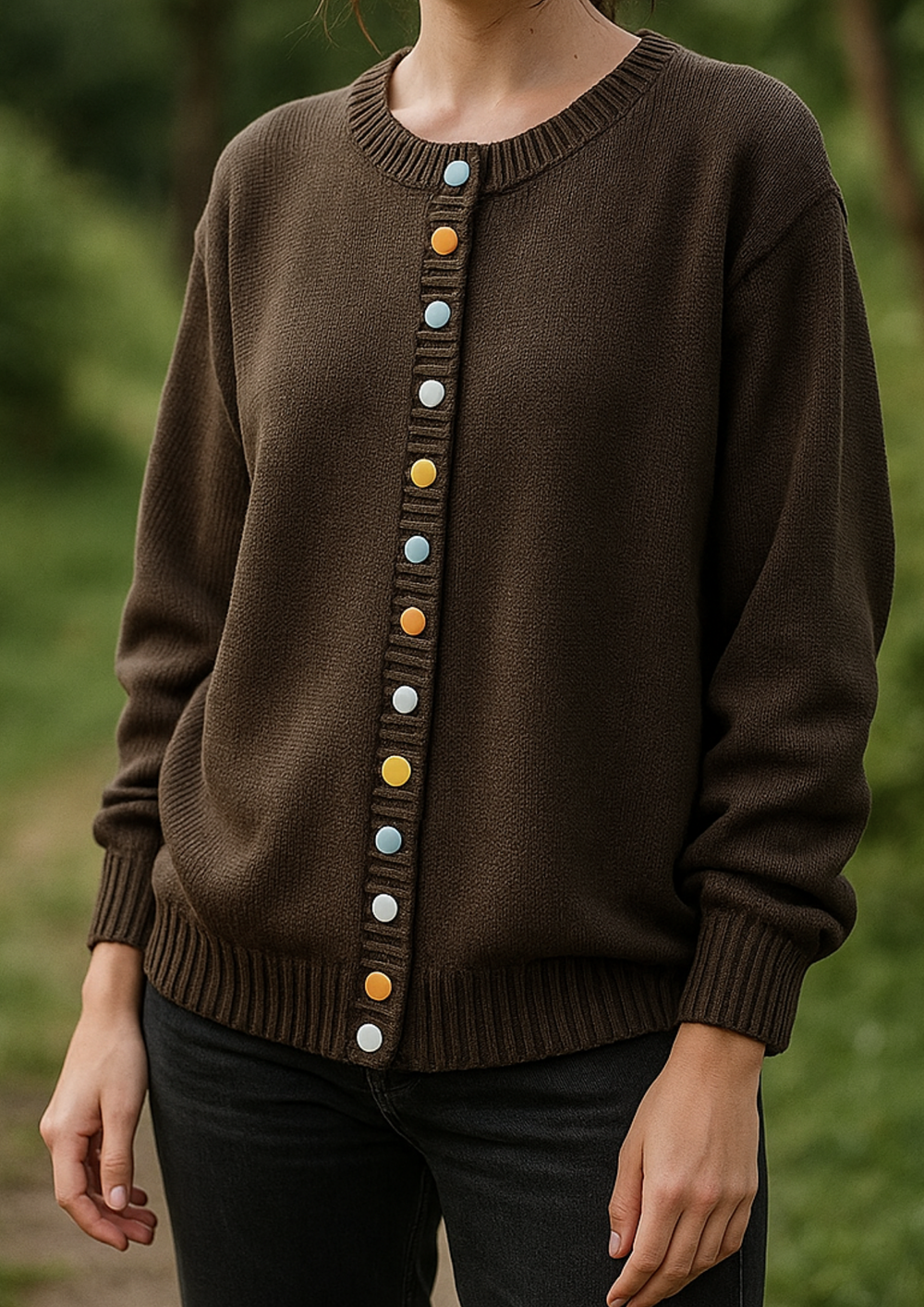 Lisa Button-Front Cardigan