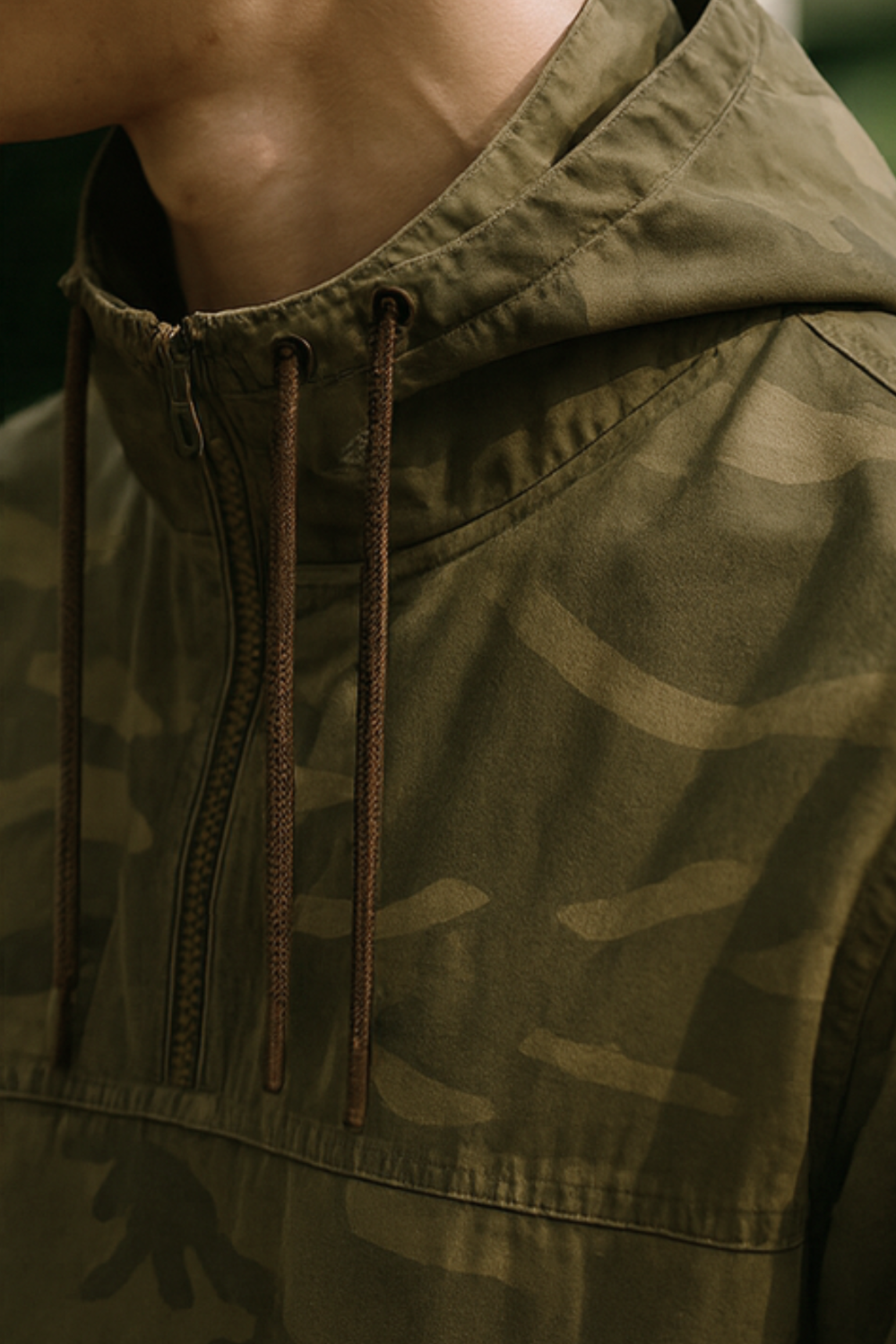 Eddie Lightweight Hooded Urban Camo Jacket for Spring to Fall