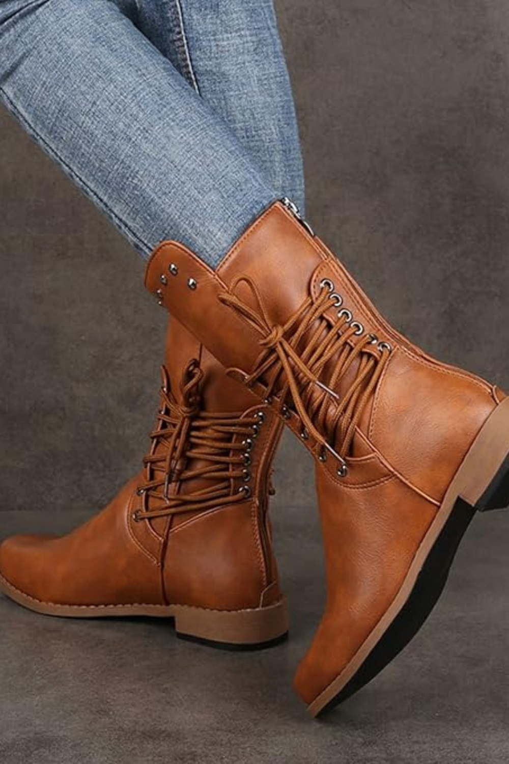 Shanaia Lace-Up Ankle Boots