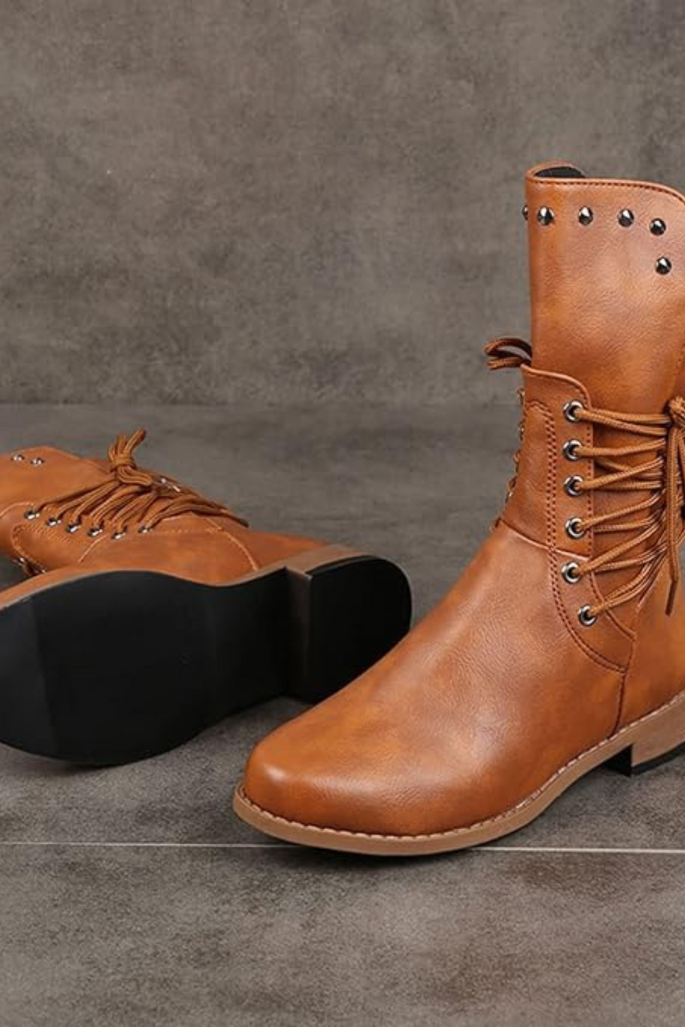 Shanaia Lace-Up Ankle Boots