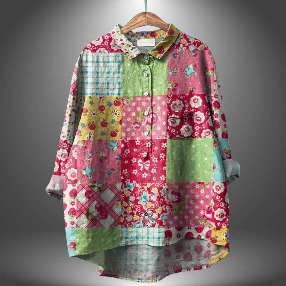 Camila Handcrafted Floral Print Cotton Button-Down Shirt