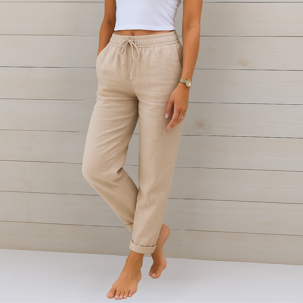 Payton Comfortable Linen Hosen