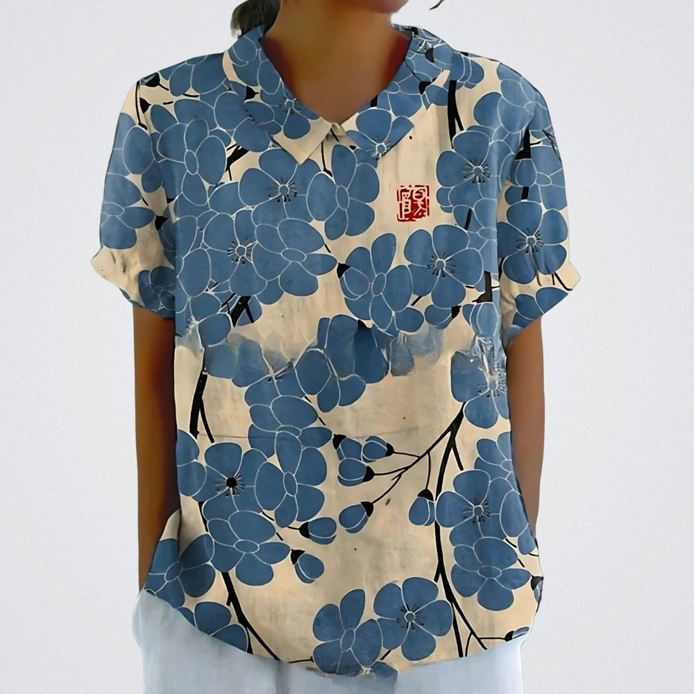 Sierra Floral Print Lightweight Blouse for Everyday Elegance