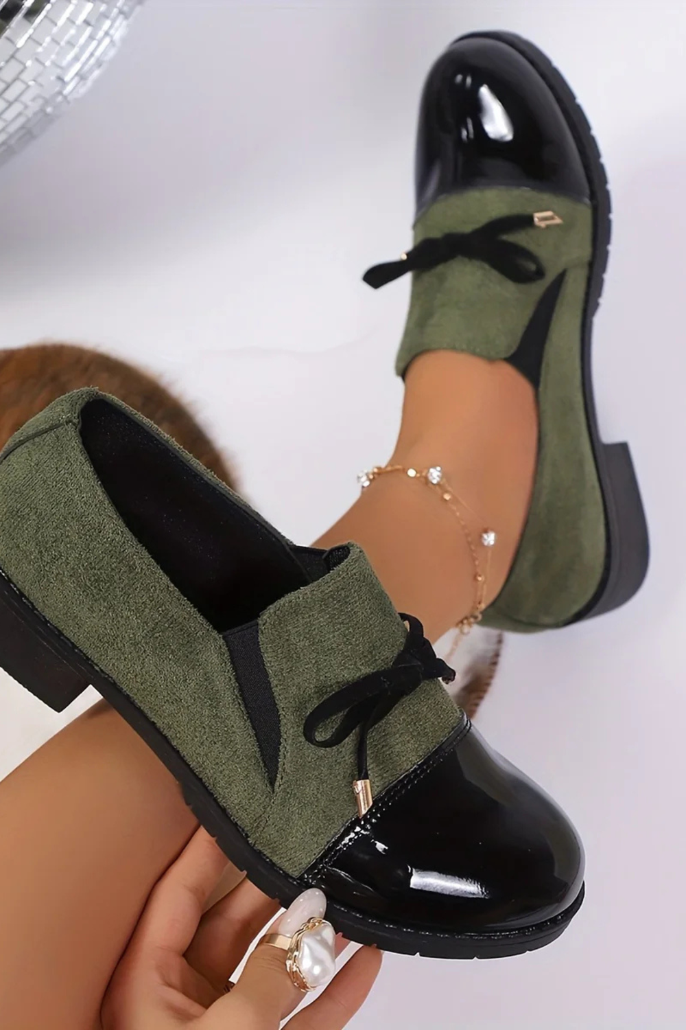 Beth Slip-On Bow-Detail Loafers Shoes Durable Shoes