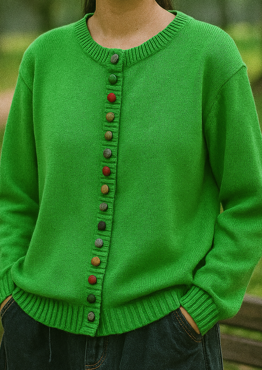 Lisa Button-Front Cardigan