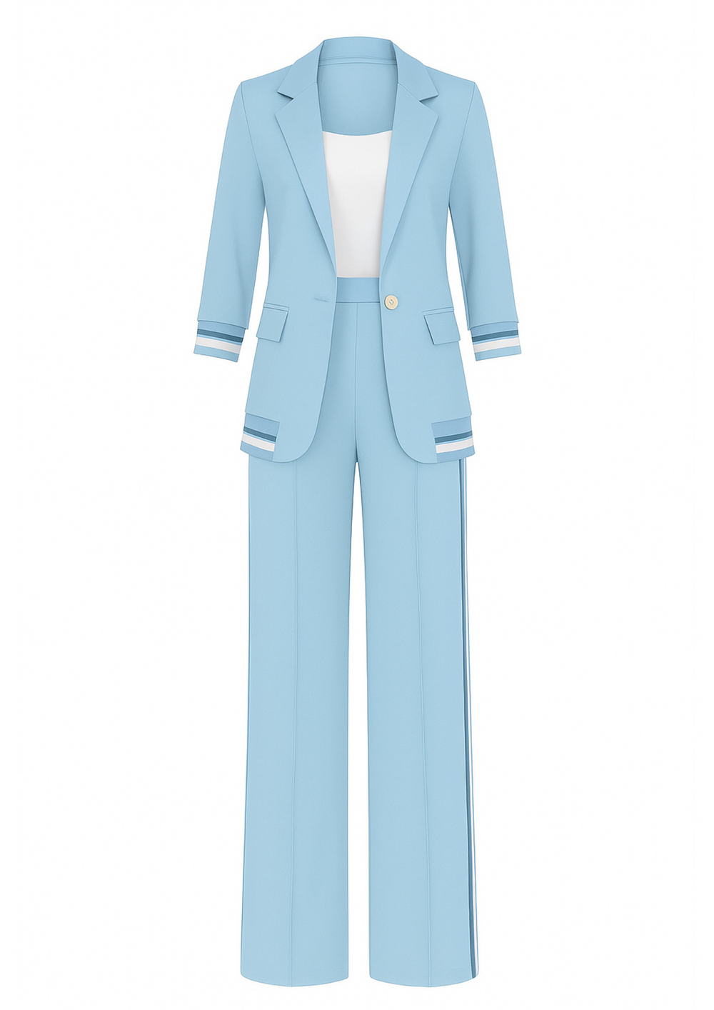 Nessa Zip-Top Lounge Set in Blue for All-Day Comfort