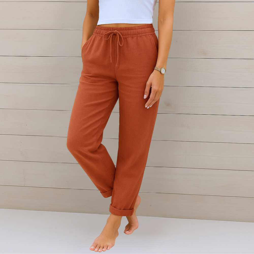Payton Comfortable Linen Hosen